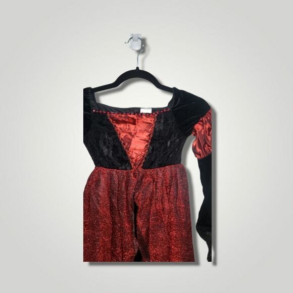 Girls Kids Princess Vampira halloween costume Child M Vampire - Picture 6 of 8